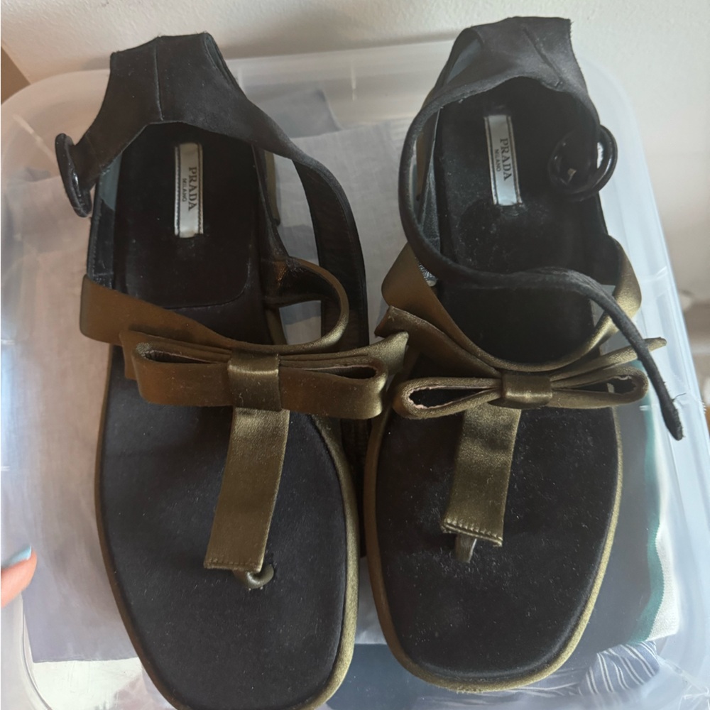 Prada bow sandals